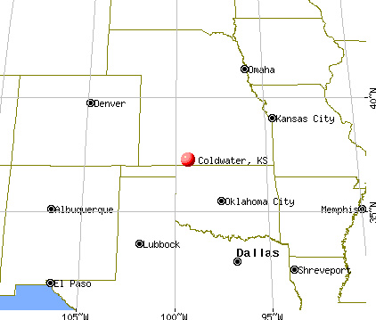 Coldwater, Kansas map