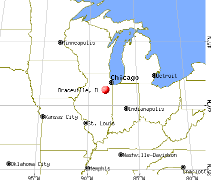 Braceville, Illinois map