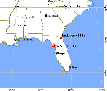 Cedar Key, Florida map