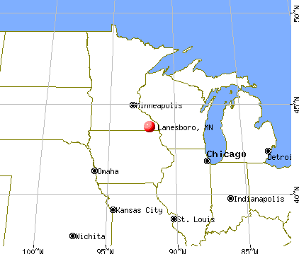 Lanesboro, Minnesota map