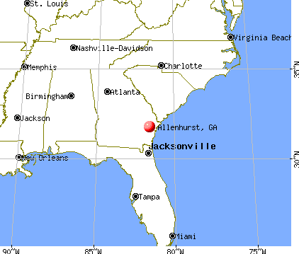 Allenhurst, Georgia map