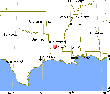 Montgomery, Louisiana map