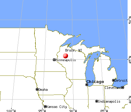 Bruce, Wisconsin map