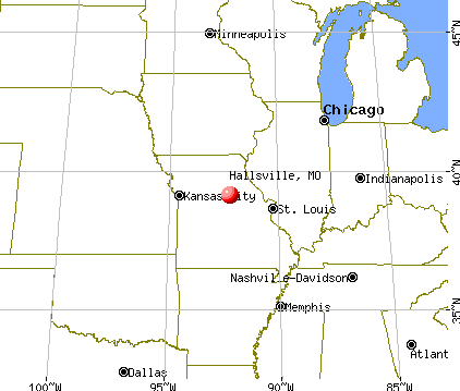 Hallsville, Missouri map