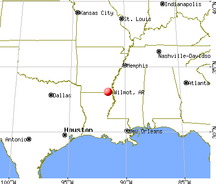 Wilmot, Arkansas map