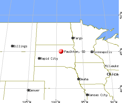 Faulkton, South Dakota map