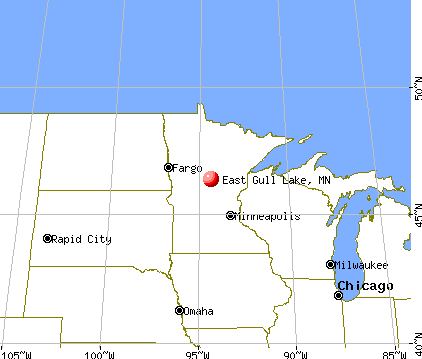 East Gull Lake, Minnesota map