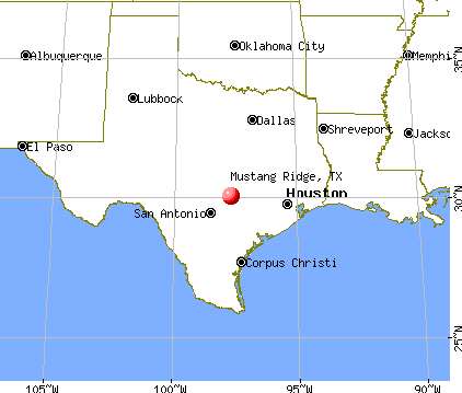 Mustang Ridge, Texas map