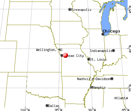 Wellington, Missouri map