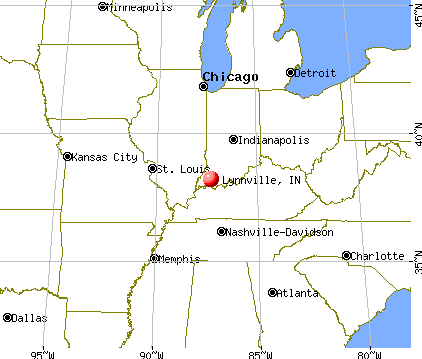 Lynnville, Indiana map