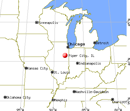 Piper City, Illinois map
