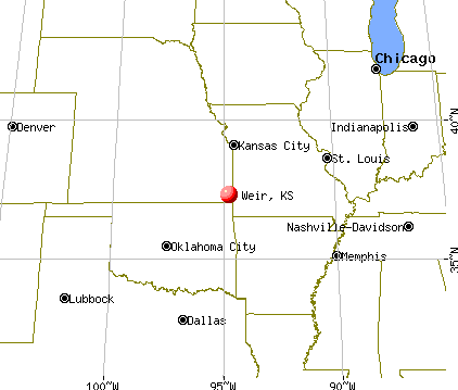 Weir, Kansas map