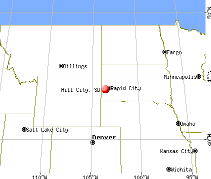 Hill City, South Dakota map