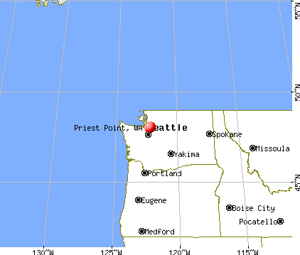 Priest Point, Washington map