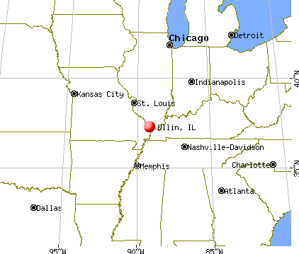 Ullin, Illinois map