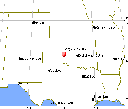 Cheyenne, Oklahoma map