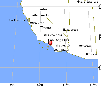 Industry, California map