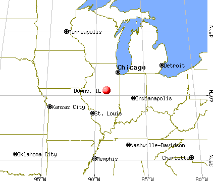 Downs, Illinois map