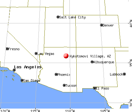Kykotsmovi Village, Arizona map