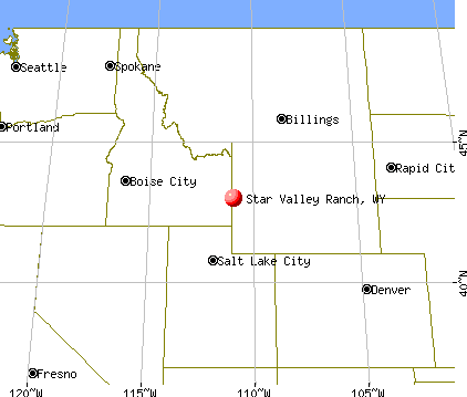Star Valley Ranch, Wyoming map