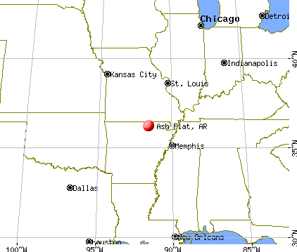 Ash Flat, Arkansas map