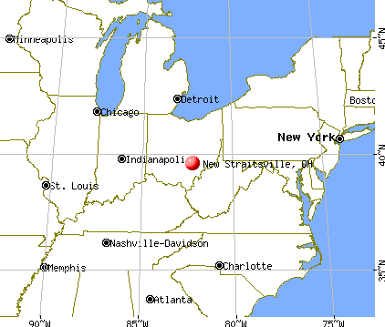 New Straitsville, Ohio map