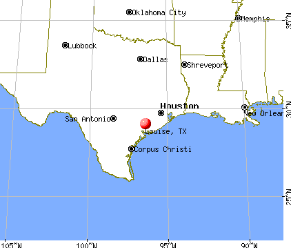 Louise, Texas map