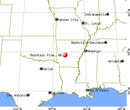 Mountain Pine, Arkansas map