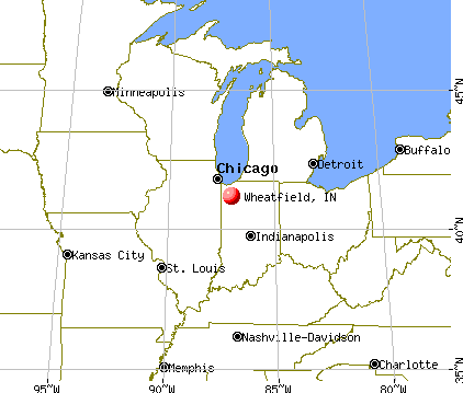 Wheatfield, Indiana map