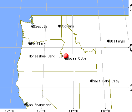 Horseshoe Bend, Idaho map