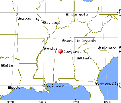 Courtland, Alabama map