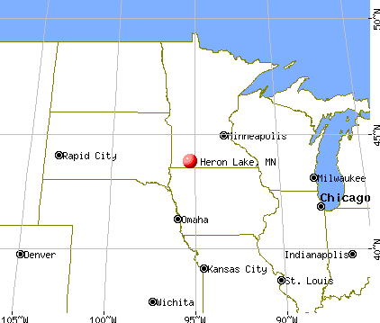 Heron Lake, Minnesota map