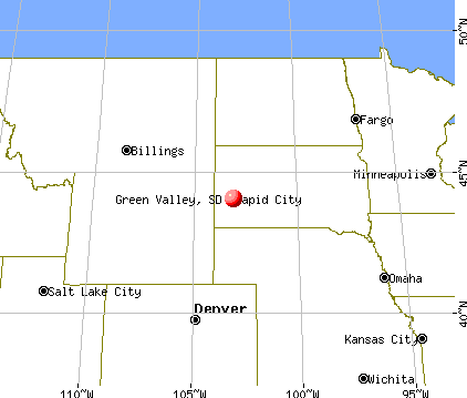 Green Valley, South Dakota map