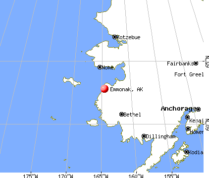 Emmonak, Alaska map