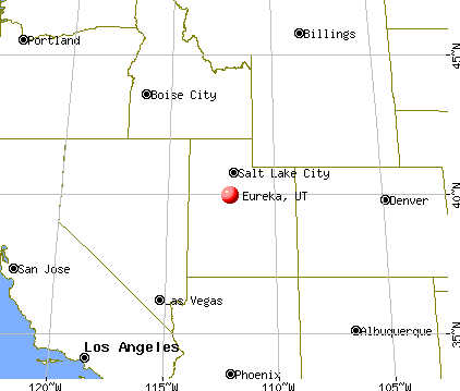 Eureka, Utah map