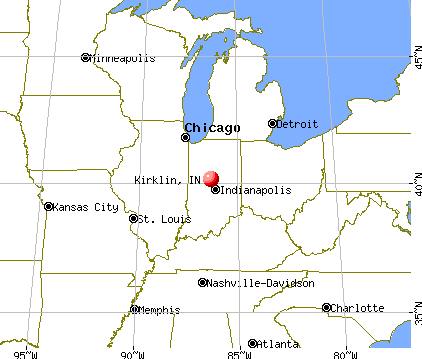 Kirklin, Indiana map