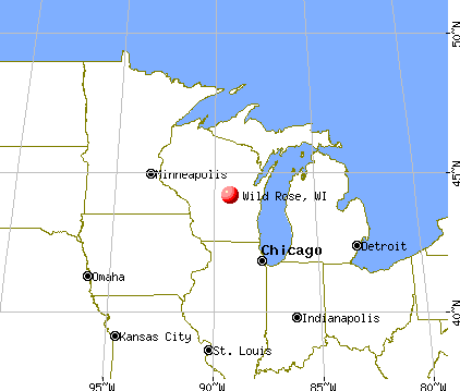 Wild Rose, Wisconsin map