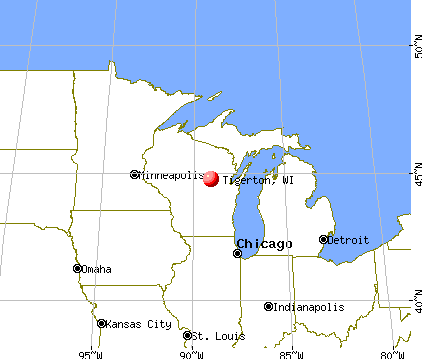 Tigerton, Wisconsin map