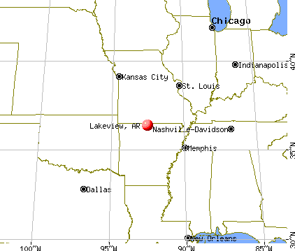Lakeview, Arkansas map