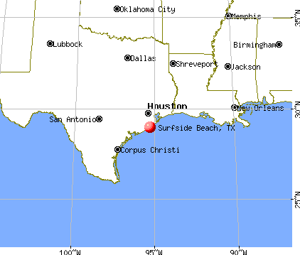 Surfside Beach, Texas map