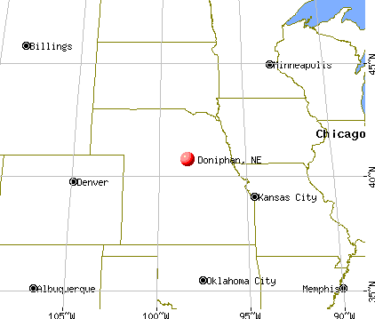 Doniphan, Nebraska map
