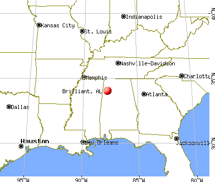 Brilliant, Alabama map