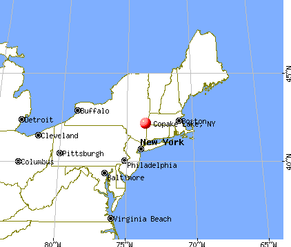 Copake Lake, New York map