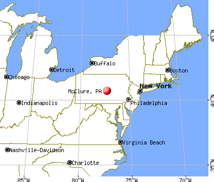 McClure, Pennsylvania map