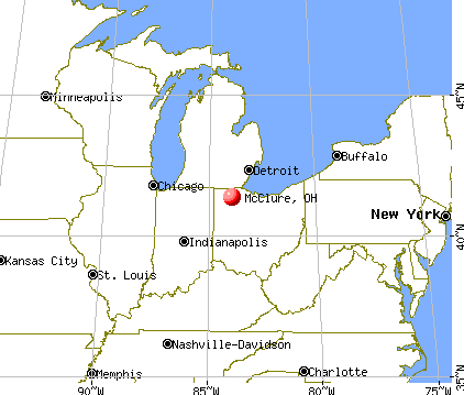McClure, Ohio map
