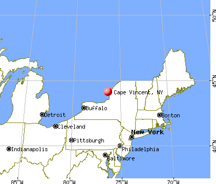 Cape Vincent, New York map