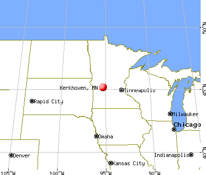 Kerkhoven, Minnesota map