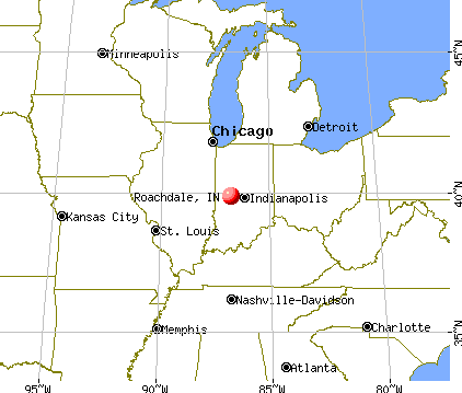 Roachdale, Indiana map