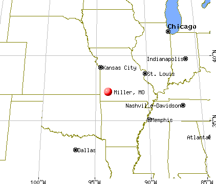 Miller, Missouri map