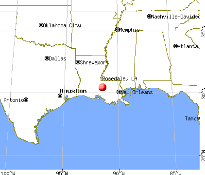 Rosedale, Louisiana map